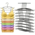 Topekada 6 Pack Bra Hangers, 8 Tier Tank Top Clothes Hanger Space Saver