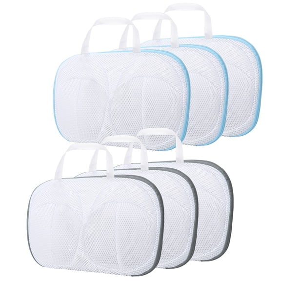 Topekada 6 Pcs Bra Washing Bags for Laundry, Women's Bra Washer Protector for Washing Machine, Lingerie Bags for Washing Delicates, Fits A-C Cups Anti Deformation Bra Washing Bag with Zipper