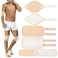 thumbnail image 1 of Topekada 6Pcs Castor Oil Pack, Reusable Castor Oil Pack Wrap Anti Oil Leak Castor Oil Pack Kit, Adjustable Knee Arms Foot Wrap for Men, Castor Oil Not Included (Khaki), 1 of 7
