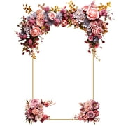 Topekada Large Metal Arch Backdrop Stand, Gold Wedding Arch Stand (7.2FT) Square Arched Frame for Wedding, Bridal Shower, Photo Booth Backdrops, Birthday Party, Garden(Large)