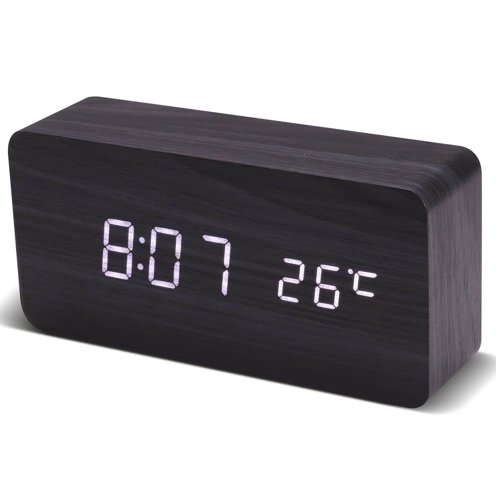 Topekada Plastic Digital Alarm Clock for Bedrooms, Aesthetics Desk