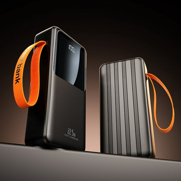 Topelectronic 40000mAh Power Bank 20W Fast Charging External Battery Charger Built-in 4 Cables,Black