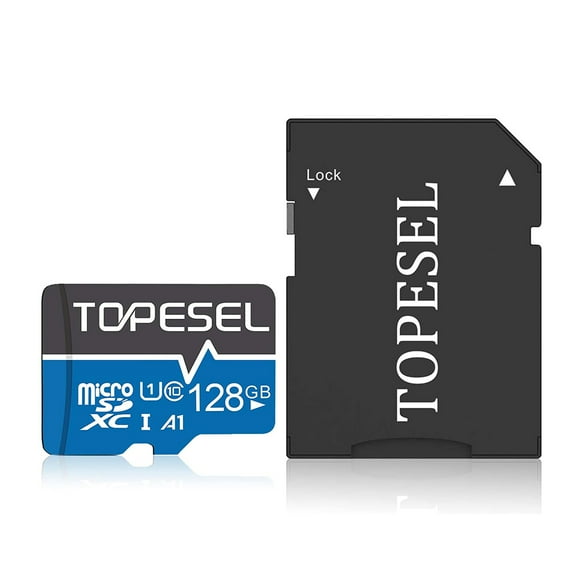 Topesel 128GB Micro SDXC Flash Memory Card with Adapter