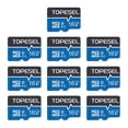 thumbnail image 1 of Topesel Micro SD Card with Adapter,10 Pack/16Gb,Class 10 UHS-I High Speed TF Card Memory Card for Phone/Camera-Blue, 1 of 5