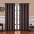 thumbnail image 1 of Topfinel 100% Blackout Curtains 132 x 160 inches Long for Bedroom Living Room Solid Grommet Room Darkening Drapes 2 Panels, Brown, 1 of 6
