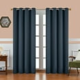 thumbnail image 1 of Topfinel 100% Blackout Curtains 132 x 213 inches Long for Bedroom Living Room Solid Grommet Room Darkening Drapes 2 Panels, Navy, 1 of 4