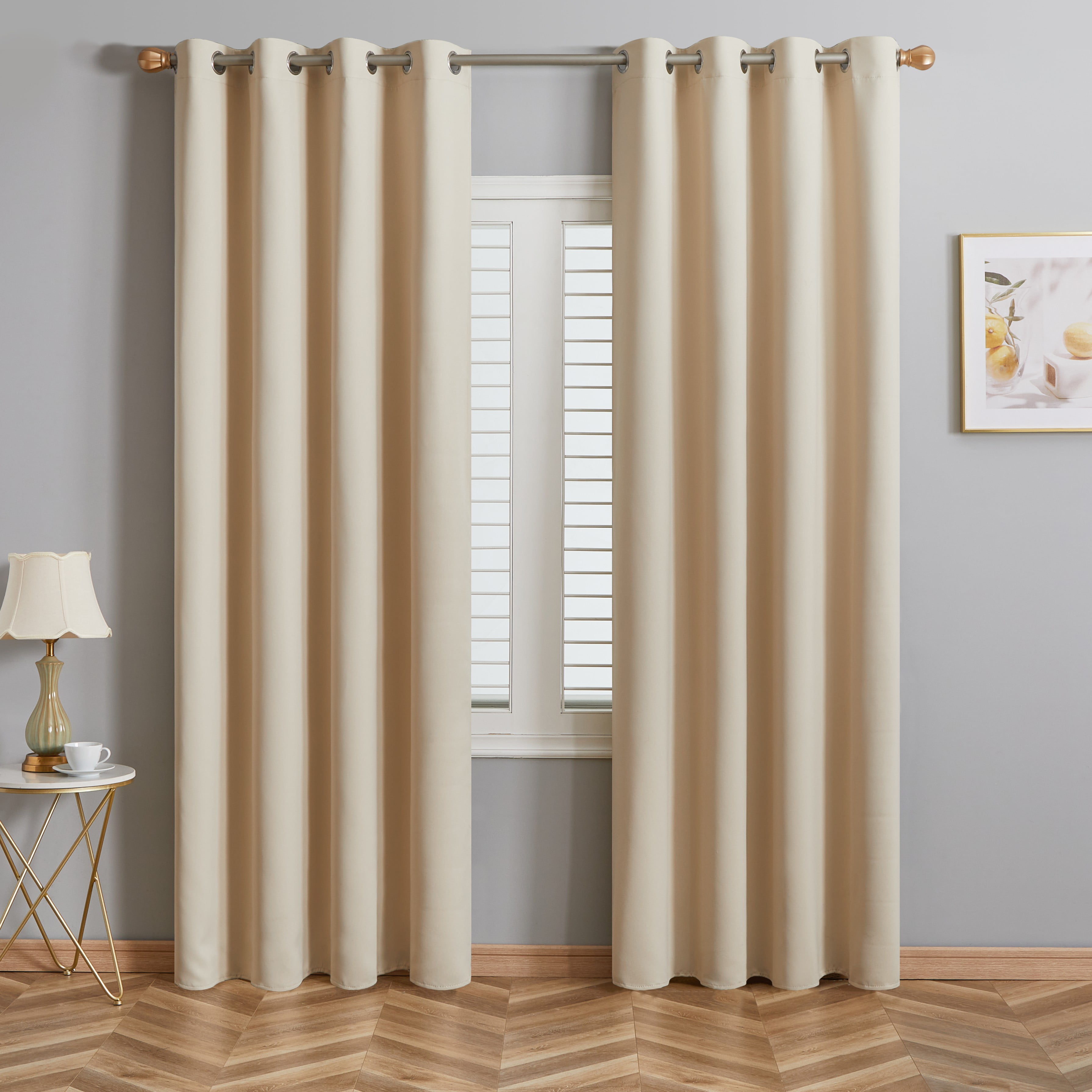 Topfinel 100% Blackout Curtains 63 Inch Long for Bedroom Living Room ...