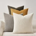 thumbnail image 1 of Topfinel Decorative Brown Throw Pillow Covers Cushion Cases, Set of 4 Soft Velvet Modern Double-Sided Designs Terracotta Home Decor ，Fall Style Throw Pillows 20x20 inches, 1 of 6