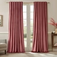 thumbnail image 1 of Topfinel Dusty Rose Velvet Blackout Curtains 96 Inches Long, 100% Blackout Drape with Hooks Insulated Back Tab Curtains for Living Room Bedroom，Set of 2, 1 of 8