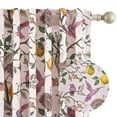 thumbnail image 1 of Topfinel Fancy Hummingbird Patterned Curtain,Pink Curtains for Living Room, Thermal Insulated Blackout Curtains for Bedroom, Floral Vintage Lemon Curtains 84 inch Length 2 Panels Set, 1 of 12