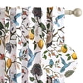 thumbnail image 1 of Topfinel Fancy Hummingbird Patterned Curtain,White Curtains for Living Room, Thermal Insulated Blackout Curtains for Bedroom, Floral Vintage Lemon Curtains 96 inch Length 2 Panels Set, 1 of 11