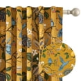 thumbnail image 1 of Topfinel Fancy Hummingbird Patterned Curtain,Mustard Yellow Curtains for Living Room, Thermal Insulated Blackout Curtains for Bedroom, Floral Vintage Lemon Curtains 63 inch Length 2 Panels Set, 1 of 10