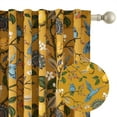thumbnail image 1 of Topfinel Fancy Hummingbird Patterned Curtain,Mustard Yellow Curtains for Living Room, Thermal Insulated Blackout Curtains for Bedroom, Floral Vintage Lemon Curtains 72 inch Length 2 Panels Set, 1 of 10