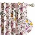 thumbnail image 1 of Topfinel Fancy Hummingbird Patterned Curtain,Pink Curtains for Living Room, Thermal Insulated Blackout Curtains for Bedroom, Floral Vintage Lemon Curtains 63 inch Length 2 Panels Set, 1 of 11