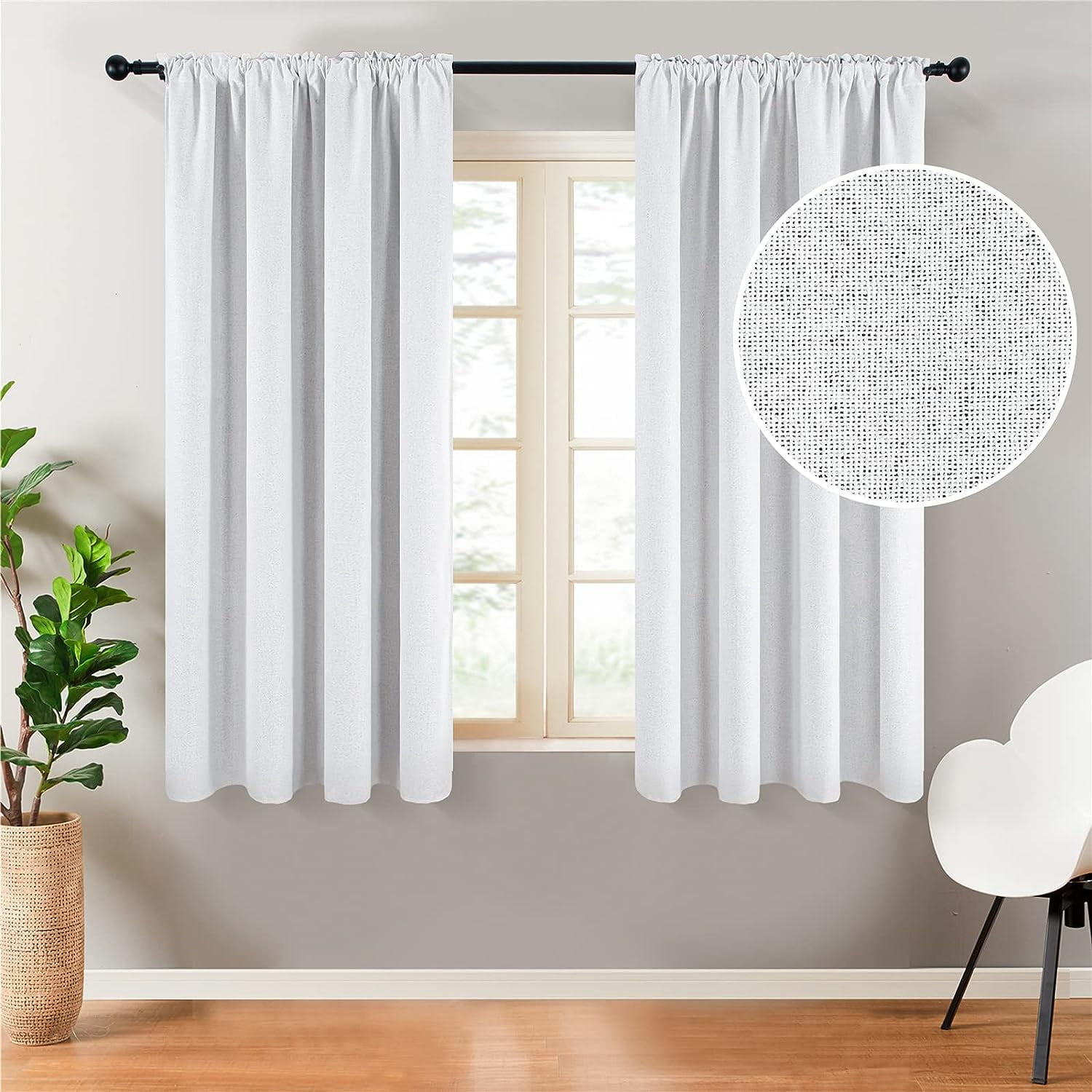 Thermal Linen Curtains – Blackout Lining – Floor-to-Ceiling – With