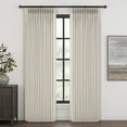 thumbnail image 1 of Topfinel Light Filtering Curtains Natural Pinch Pleated Drapes Back Tab Pinch Pleat Hooks Rings Window Treatments for Living Room Bedroom, Ivorybeige, 40x108 inch, 2 Panels, 1 of 12