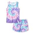 thumbnail image 1 of Topgal Comfy Tie Dye Pajamas for Teen Girls Slumber Style Summer Tank Top & Shorts PJS Size 18, 1 of 6