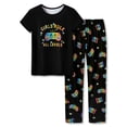 thumbnail image 1 of Topgal Cozy Summer Pajamas Set for Little & Big Girls Short Sleeves Pant 2-Piece Gamer Cartoon Sleepwear Set Size 10, 1 of 6