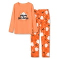 thumbnail image 1 of Topgal Halloween Little Girls Pajamas Ghost Pumpkin Cartoon Print Sleepwear Set for Teens Big Kids 2PC PJ Set Size 14, 1 of 7