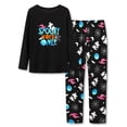 thumbnail image 1 of Topgal Halloween Spooky Cartoon Pajamas for Little Girls Big Kids Long Sleeve and Pant 2PC Skull Jammie Set Size 8, 1 of 6