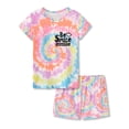 thumbnail image 1 of Topgal Jammies for Little & Big Girls Purple & Orange Spiral Colorful Tie Dye Sleepover PJ Set Size 16, 1 of 3