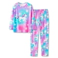 thumbnail image 1 of Topgal Little & Big Girls Pajamas Rainbow Unicorn Cotton Long Sleeve PJ Set Size 12, 1 of 6