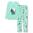 thumbnail image 1 of Topgal Lovely Christmas Pajamas for Little Girls Light Green Yeti Xmas Kids Jammie Long Sleeve & Pant Sets Size 16, 1 of 9