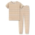 thumbnail image 1 of Topgal Toddler Boys Girls Pajamas Set - 2 Piece Apricot & White Stripes Snug-Fit Sleepwear for Kids Size 2T, 1 of 7