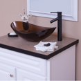 thumbnail image 1 of Topia Glass Oval Vessel Bathroom Sink with Faucet, 1 of 3