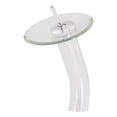 thumbnail image 1 of Topia Single Lever Waterfall Vessel Faucet in Chrome with Clear Glass, 1 of 4
