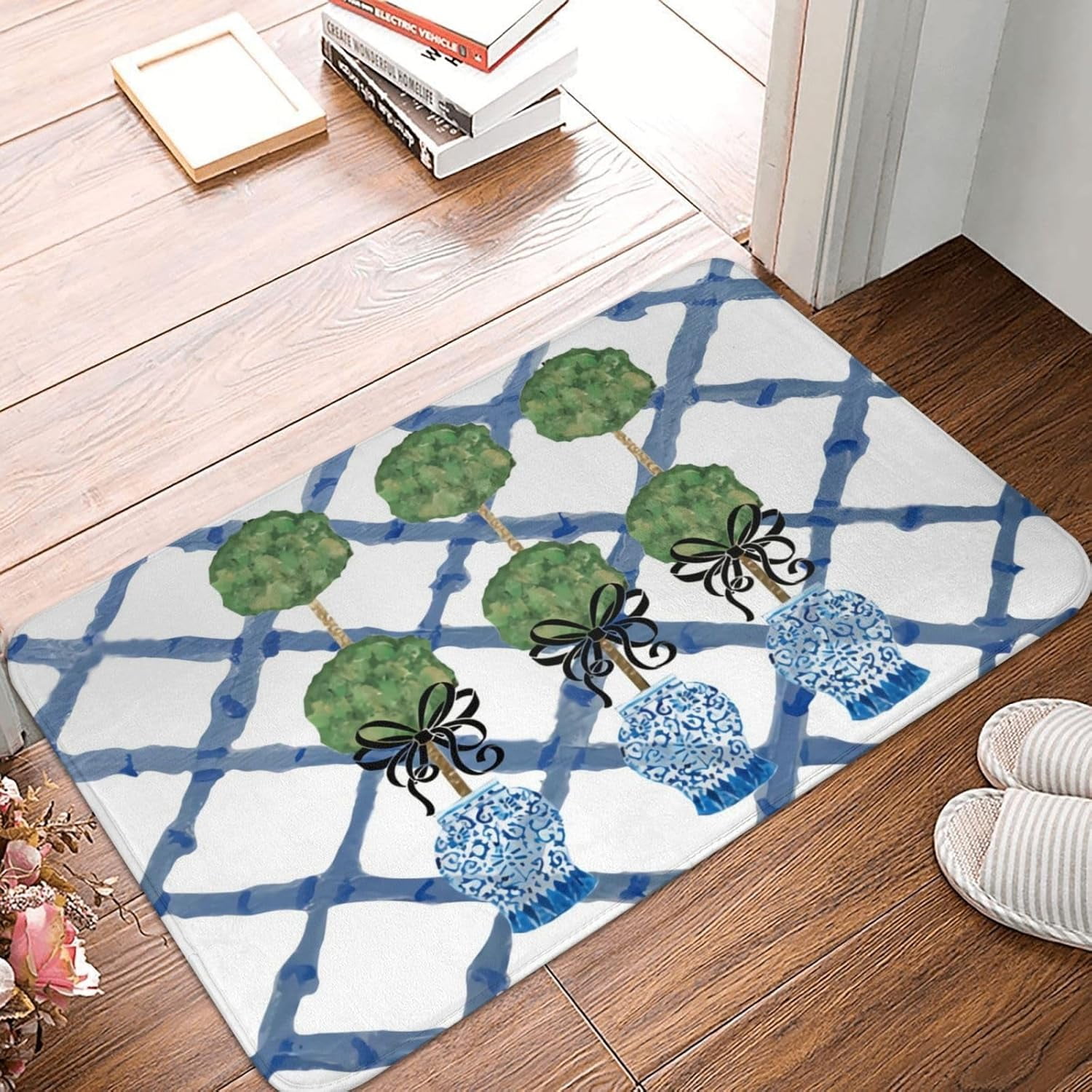 VAMPS ラグ Madison Park Nantucket 21 in. x 34 in. Blue High Pile Tufted