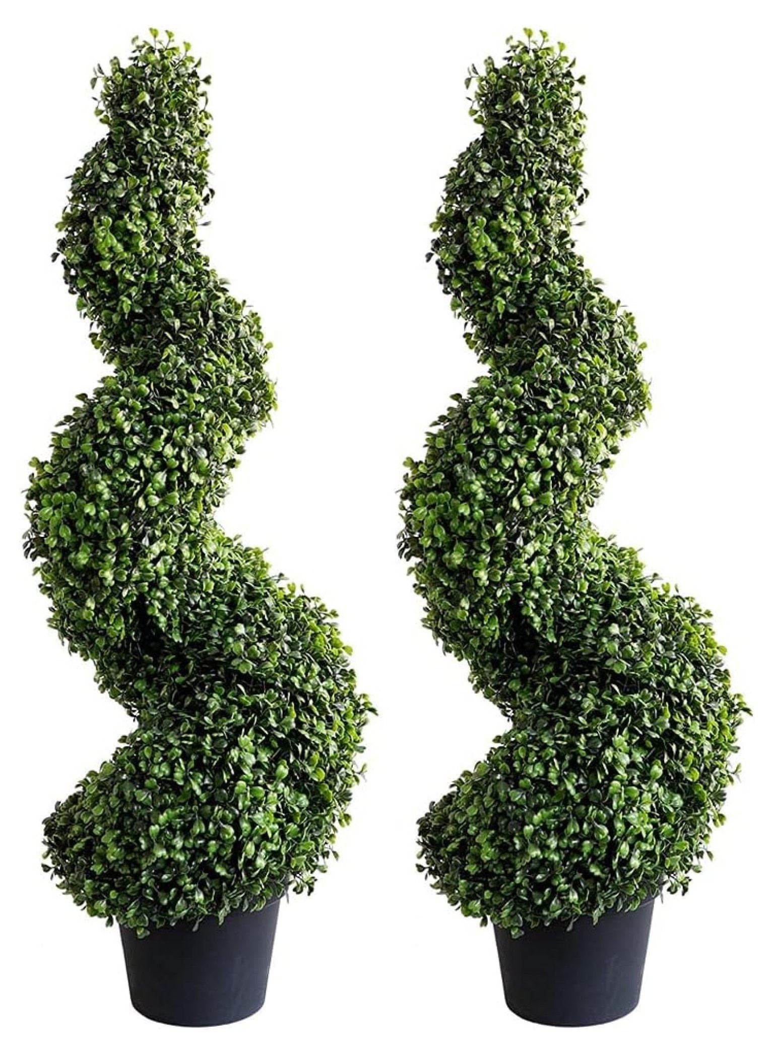 Topiary Trees Artificial Faux Fakes Spiral Plant Green Cedar Tree