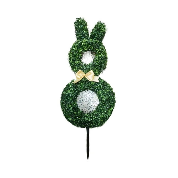 Topiary Trees with Bunny Topiary Outdoor,Artificial Bunny-Shaped Topiary Tree Pot Fake Easter Plant Faux Boxwood Bush Plants Indoor & Outdoor Decor 90cm