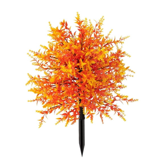 Topiary Trees with Ground Stake 20.8inch Tall Autumn Garden Faux Shrubs for Farmhouse
