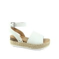 thumbnail image 1 of Topic Casual Espadrilles Trim Rubber Sole Flatform Wedge Buckle Ankle Strap Open Toe Sandals, 1 of 2