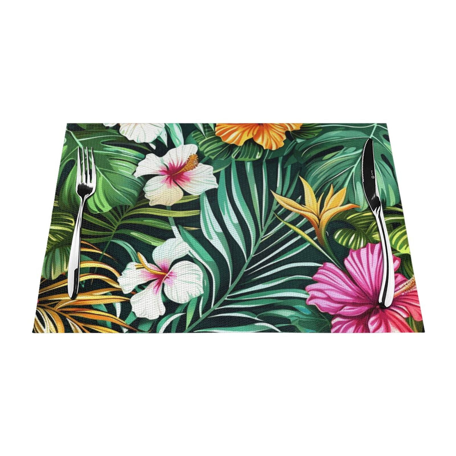 Topical flowe at Table mat can be wiped, dinner mat set, felt can be