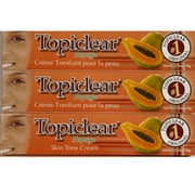 Topiclear البابايا لون الجلد كريم أنبوب 1.76 oz حزمة من 3