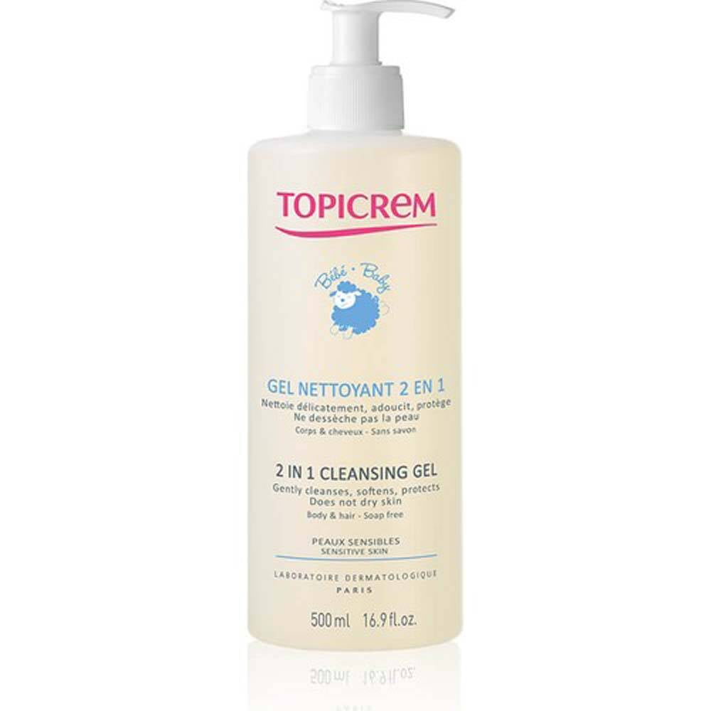 Topicrem 2 in 1 Cleansing Gel Body & Hair - 500ml - Walmart.com