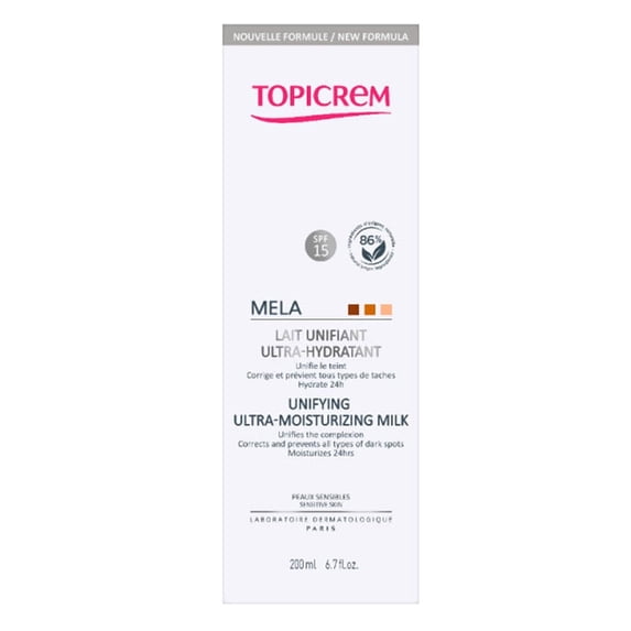 Topicrem Mela Unifying Spf15 Ultra Moisturizing Milk 200 ml