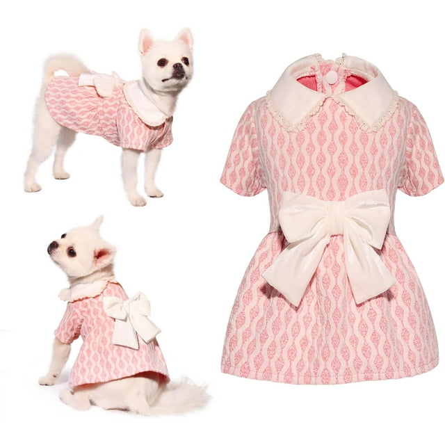 Topkins Dog Dress Valentine's Day Dog Sweater Dress Soft Dog Dress Cute