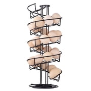 Toplife Spiral Design Metal Egg Skelter Dispenser Rack, Storage Display Rack, Black