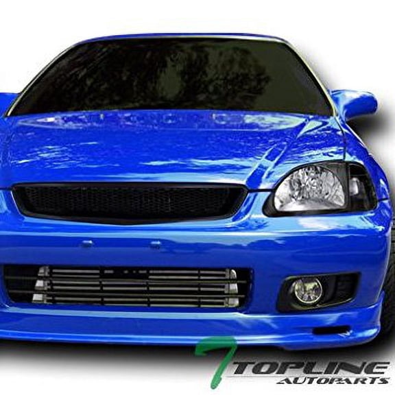 Topline Autopart Black Head Lights Signal Amber Dy+Fog Lamps W/Switch Clear 99-00 Honda Civic Ek9