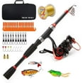 Topline Tackle Collapsible Fishing Rod and Reel Combo, Telescopic