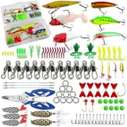 Topline Tackle Fishing Lures for Freshwater, Fishing Tackle Box with Crappie jigs, Fishing Hooks Saltwater, Fishing Accessories, Top Water Fishing Lures for Bass Trout, Fishing Gifts for Men Kids