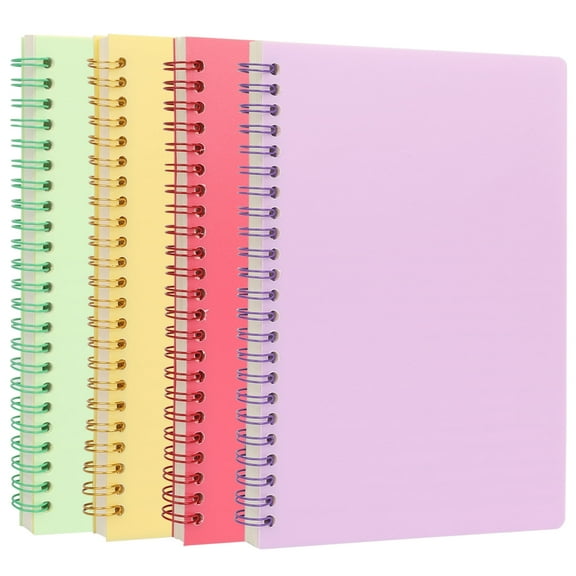 Toplive A5 Spiral Notebook 4 Pack 8.25"x5.75" Hardcover Notebook Ruled Lined Journal Notebook 80 Sheets(160 Pages)/Per Pack for Home Office Supplies