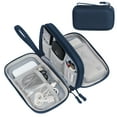thumbnail image 1 of Toplive Cable Organizer Pouch, Electronic Organizer Travel Case Portable Waterproof Double Layers All-in-One Storage Bag for Cord, Charger, Phone, Earphone-Navy Blue, 1 of 7