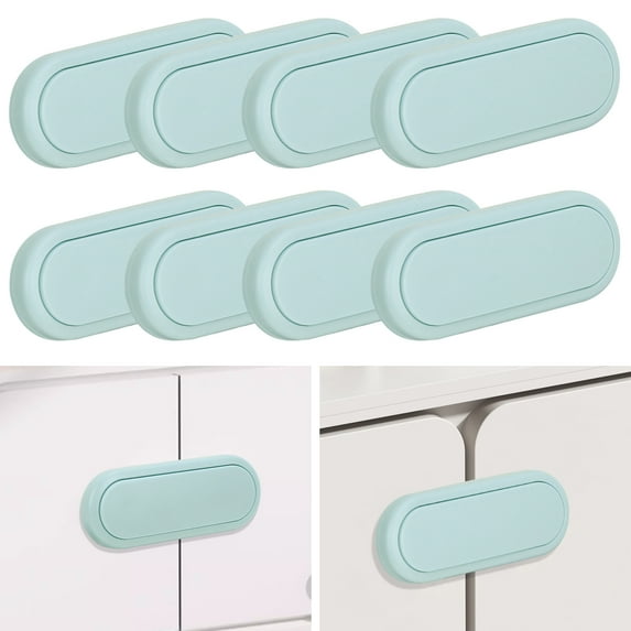 Toplive Child Safety Cabinet Locks for Babies 8 Pack Baby Proofing Latches for Cabinets, Drawers, Fridge, Toilet, Door-Blue