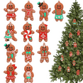 thumbnail image 1 of Toplive Christmas Gingerbread Man 12 Pack Gingerbread Ornaments for Christmas Tree Decorations, Home Decorations, Parties, Holidays, 1 of 7