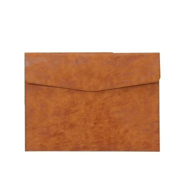 Toplive Document File Folder Thin PU Leather A4 Envelope Folder Expanding File Organizer Portfolio Storage Case