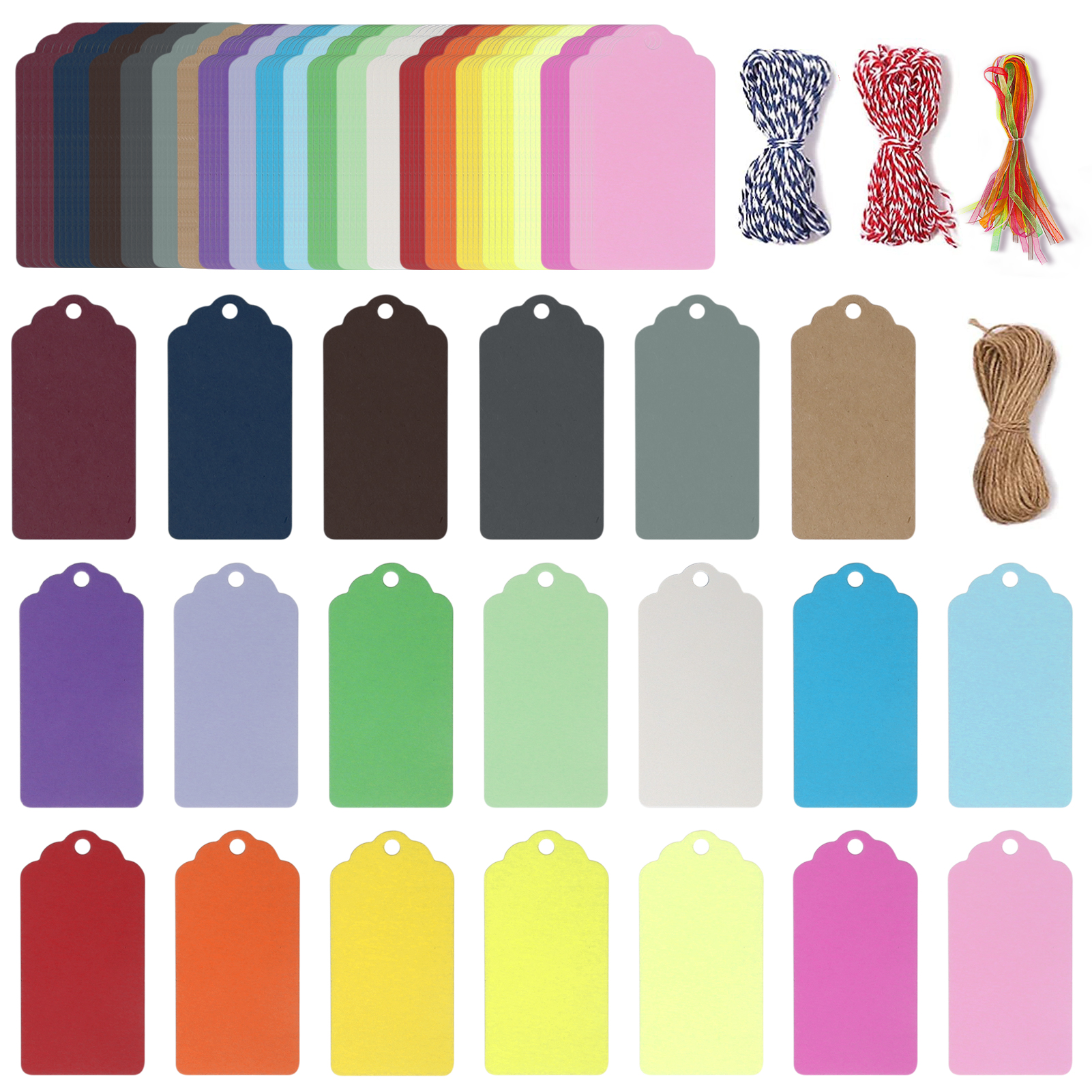 NIUREDLTD Home Decoration Gift Tags With String Kraft Paper Gift Tags